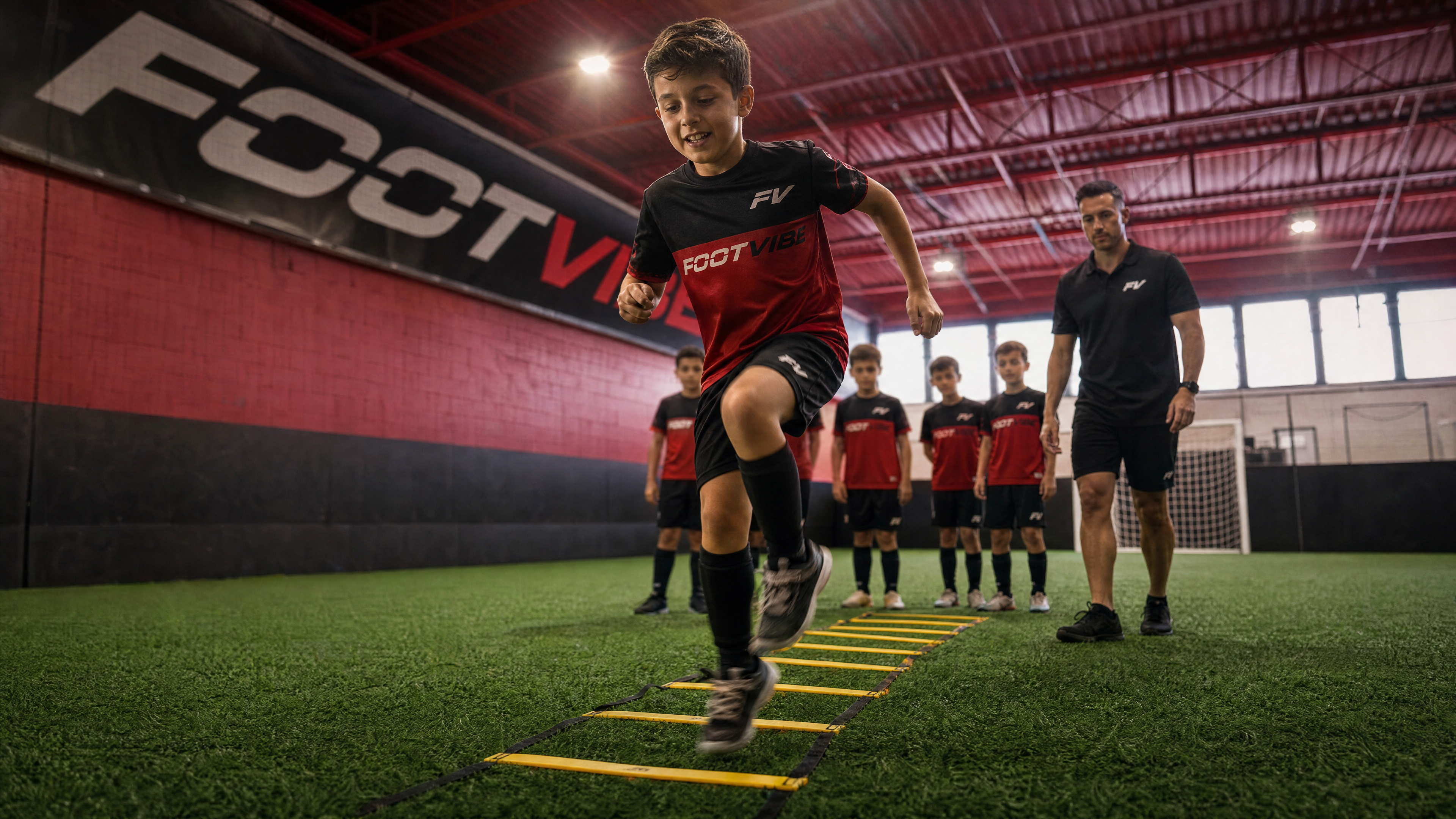 Entraînement de l'Académie de soccer Révolution à Montréal